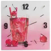Wall Clock Glass Density Board Multi-Coloured Home Decor Brand New 40cm*40cm