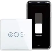[CNBINGO] Smart Dimmer Switch for LED, Compatible with Alexa, Google Home, IFTTT Device, Smart Life App, WiFi Touch Light Switch with Glass Panel, Backlight, Neutral Wire Required, 1-Way, 1-Gang, White