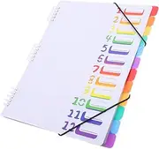 COHEALI Folder Home Document Organizer Accordion Document Organizer Expanding Organizer Bill Organizer with Pockets File Accordion Organizer School Document Organizer White Pp