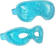 NOLITOY 2pcs Hot and Cold Eye Mask Cooling Blindfold Weighted Eyeshade Eye Masks for Dark Circles and Puffiness Headache Eye Masks Cold Eye Masks Cold Compress Masks Gel Sky-blue Pvc