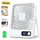 USB Rechargeable Fan Portable Desk Fan Mini Aircon Travel Small Quiet 5 Speed