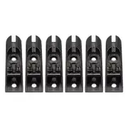 6 String Electric Bass Individual Tailpiece Single String Bass Bridge Black-6Pcs