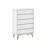 Marissa Chest Of 5-Drawers Tallboy - White