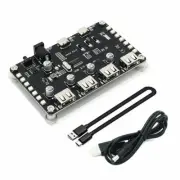 4 Port USB 2.0 Hub with 3528 colorful LED and auxiliary power for PC with Mac OS