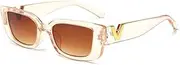 [HDUBFY] Rectangle Sunglasses Women Vintage Small Frame Sun Glasses Ladies Square Eyeglasses