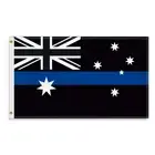 Large 3×5 FT Australia Blue Line Flag, Big Thin Blue Line Black Australian100...