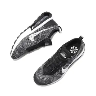 Nike 休閒鞋 Air Max Flyknit Racer 黑白 氣墊 針織鞋面 女鞋 ACS DM9073-001