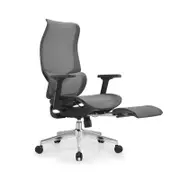 Ergonomic Mesh Gaming Office Chair Office Chairs Executive Footrest Computer Seat - Black - Black