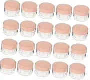 DONFAMDS 20Pcs Facial Cream Jars Small Leak Containers for Travel Multi Purpose Cosmetic Storage Portable Sample Jars for Creams and Lotions