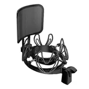 Universal Microphone Shock Mount with Pop Filter for All Microphones Size at