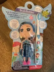 Brush Buddies~Kids Toothbrush & Fashion Doll ~ Ultra Soft ~Blue - Brand New