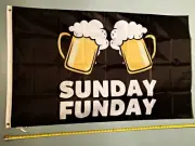 BEER FLAG *FREE SHIP USA SELLER! Sunday Funday Busch USA Trump Poster Sign 3x5'