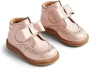 [Wheat] Unisex Children's Boots with Velcro Bowy First Walking Shoes, 2281 Rose Ballet, 20 EU