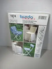 Burda Sewing Pattern Folding Chair/ Cushions & Slip Covers - Home Decor - Uncut