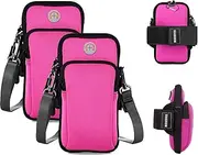 MOVOYEE Phone Holder for Running Armband Cell Phone Holder,2 Pack Small Purses for Women Crossbody Kids,iPhone 16 16e 15 14 13 12 11 Pro Max Xs Xr X Plus Mini Galaxy Ultra S25 Note Bags Gym Arm Bands