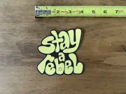 Sun Bum Stay A Rebel Sticker/Decal Outdoor Water Skin Care Authentic Approx 4”