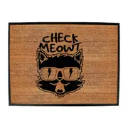 Animal Check Meowt Cat - Funny Novelty Doormat Man Cave Floor mat
