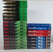 23 NEW SEALED Blank VHS Tapes T-120 6 Hours Maxell RCA & T-160 8 Hour Maxell (8)