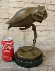 Modern Owl Statue 100 % Bronze Abstract Marble Statue Home Office Art Deco SALE