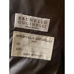 Brunello cucinelli咖啡毛領羽絨外套