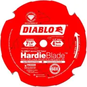 Diablo Hardieblade Saw Blade for Fiber Cement - 7-1/4" X 4-Teeth, PCD Tipped - D