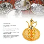 Turkish Tea Set Turkish Teapot Tea Tray Cup Metal For Wine Cabinet