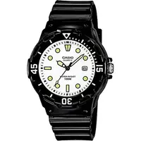 在飛比找PChome24h購物優惠-CASIO 卡西歐 迷你運動風指針手錶-白x黑 LRW-20