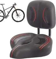 Bike Seats - Sports Accessories, Bicycle Supplies | Wide Bike Seat with Back Support, Shock Absorbing Memory Foam, Passenger Seats for Road Bikes, Electr Bikes