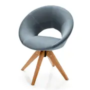 Costway 360° Swivel Velvet Office Chair Desk Accent Chair Height Adjustment Armchair Home Work Study Grey
