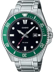 Casio Collection MDV-107D-3AVEF Black Dial Grey Stainless Steel Mens Watch