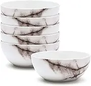 salt&pepper Marble Cereal Bowls - Set of 6 - White - Cereal Bowls