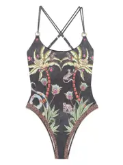 [Pin Up] Pin Up-Costume Intero Anelle Stampa Safari-Donna 44 IT