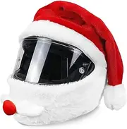 Christmas Hat Motorcycle Helmet Cover Santa Claus Nativity Xmas Hat for Men, Women Motorcycle Helmets - Personalized Protection Cover, Funny Motorcycle Helmet Cover Plush (Without Helmet)