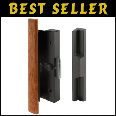 Stylish Black Diecast Sliding Door Handle with Wood for Easy Installation