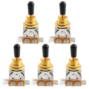 5PCS Gold Deluxe 3-Way Guitar Pickup Selector Switch Guitar Toggle Switch