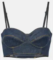 [Alaia] Alaïa Denim bra top AU 14 blue