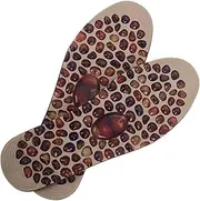 [ASAKKURA] Foot Massage Pad for Women Men Pebble Insoles Anti-slip Heel Pads for Enhanced Circulation Comfort
