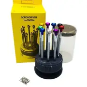 Precision Screwdriver Watch Jewelry Slotted Flat Blade Watchmakers Tools 9pc Set