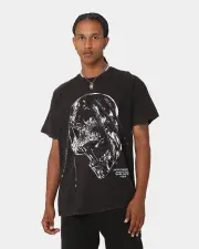 [GOAT CREW] Goat Crew Utopia Vintage T-shirt Washed Black - Size L L Washed Black