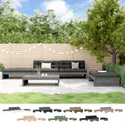 Outdoor Lounge Set with Cushions Sofa and Table 5 Piece Solid Wood vidaXL