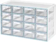 Medium 16 Drawer Stackable Storage Organizer Cabinet for Craft & Bead Storage