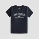 Hollister 海鷗 HCO 熱銷刺繡文字海鷗圖案短袖T恤(女)-深藍色