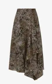 Hobbs Lola Skirt Multi Snake Print, UK Size 18, Waterfall Midi, BNWT RRP £110