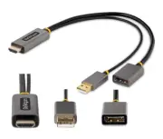 StarTech 1ft HDMI to DisplayPort Adapter, 4K 60Hz HDR HDMI Source to DP Monitor