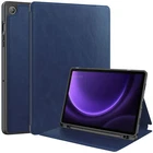 For Samsung Tab A9+ 11" Flip Case, PU Leather with Built-in Pen Slot & Auto Wake