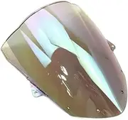 jiningxunjun Windshield WindScreen Double Bubble Compatible with Kawasaki Ninja ZX6R ZX-6R 636 2009-2019 2018 2017 2016 2015 Wind Screen Deflectors(Clear iruidium)