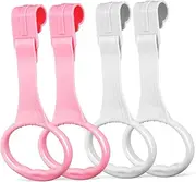 BESPORTBLE 4Pcs Cot Handle Rings Durable Pull Up Rings for Walking Training Easy Install Nursery Cot Rings Comfortable Grip for Playpen and Crib Use