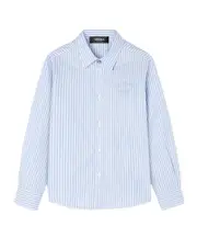 Versace Kids Oxford Striped Shirt 14Y,12Y,10Y Blue
