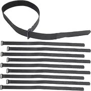 12pcs Fixing Strap Ladder Rack Straps Ankle Straps for Cable Machine Women Wire Wall Hooks Heavy Duty Reusable Zip Ties Belt Organizer Utility Cord Ratchet Yoga Strap Blended Black