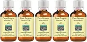 Devprayag Pure Organic Marula Oil (Sclerocarya birrea) Natural Therapeutic Grade Cold Pressed (Pack of Five) 100ml x 5 (16.9 oz)